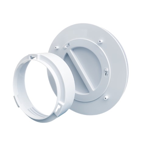 Adaptor do otworu w ścianie z końcówką rury ACS07.121+ACS07.064