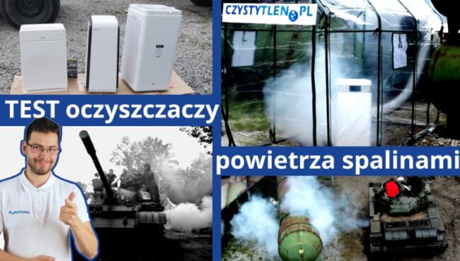 Test oczyszczaczy powietrza spalinami z Czołgu. Smog, PM10, PM2.5, PM1.0, TVOC, HCOH