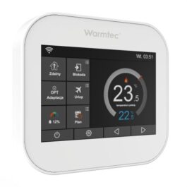 Regulator temperatury Warmtec ITS biały podtynkowy 2-czujnikowy Wi-Fi